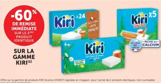 Gamme de produits Kiri (Lait Frais & Crème, Goûter,...)
