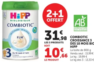 Hipp Combiotic Croissance 3 des 10 mois bio