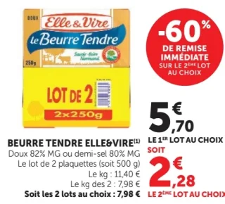 BEURRE TENDRE ELLE&VIRE