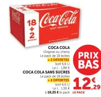 Coca-Cola Original, Cherry ou Sans Sucres