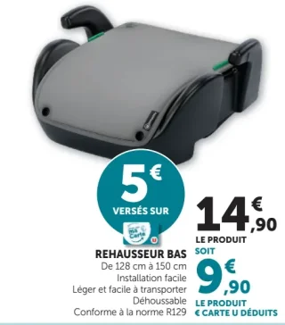 Réhausseur bas 128 à 150 cm