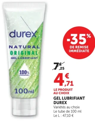 Gel Lubrifiant Durex Variétés au choix