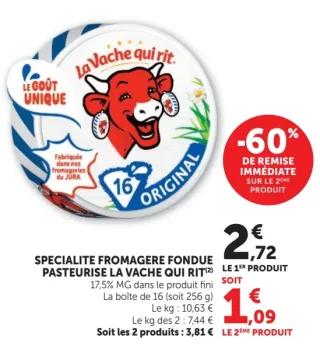 Spécialité fromagère fondue pasteurisée La Vache qui rit