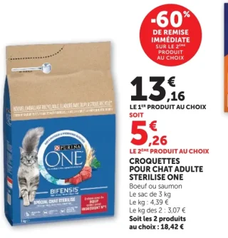 Croquettes pour chat adulte stérilisé One