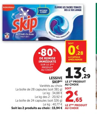 Lessive capsules Skip