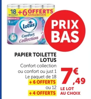 Papier toilette Lotus Confort collection