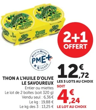 Thon a l'huile d'olive le Savoureux Saupiquet