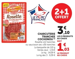 Charcuterie tranchée Cochonou Rosette