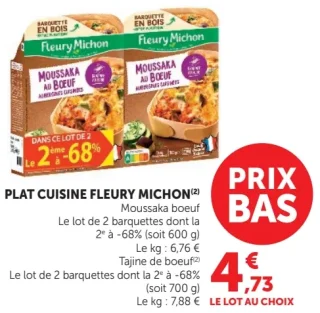 Plat cuisine Fleury Michon Moussaka boeuf