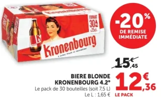 Bière blonde Kronenbourg 4.2°