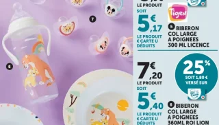 Biberon col large a poignees 360ml Roi Lion Tigex