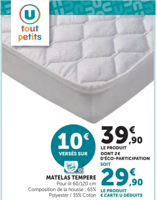 MATELAS TEMPERE