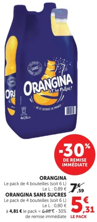 Orangina ou Orangina sans sucres