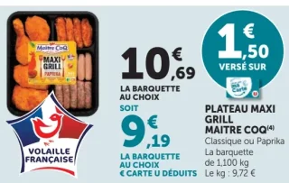 Plateau maxi grill Maitre Coq