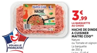 HACHE DE DINDE A CUISINER MAITRE COQ