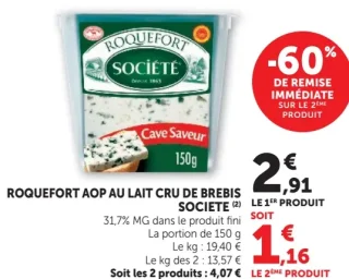 Société Roquefort AOP au lait cru de brebis