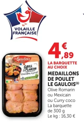 Médaillons de poulet Le Gaulois