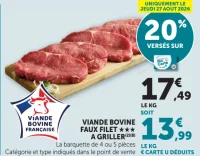 Viande bovine Faux Filet A griller