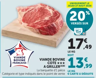 Viande bovine Cote A griller