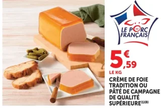 Crème de foie tradition ou pâté de campagne de qualité supérieure