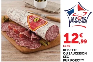 Rosette ou saucisson sec pur porc Pierre Bertrand