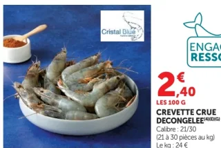 CREVETTE CRUE DECONGELEE