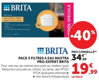 Pack 3 filtres a eau Maxtra Pro-Expert Brita