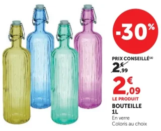 Bouteille 1L en verre