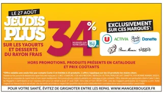 Yaourts et desserts du rayon frais Activia, Danette, Perle de Lait, Yop, Bonne Maman, Siggi's