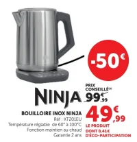 BOUILLOIRE INOX NINJA Réf : KT201EU