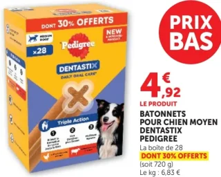 Bâtonnets pour chien moyen Dentastix Pedigree