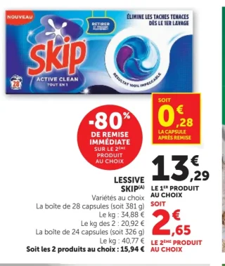 Lessive Skip en capsules