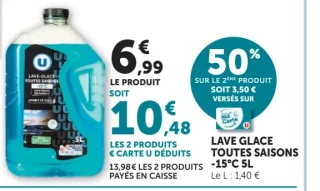 Lave glace toutes saisons -15°C U