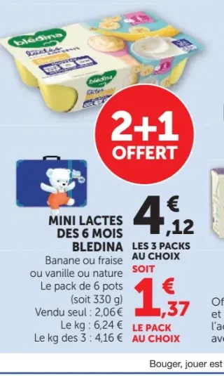 Mini lactés des 6 mois Blédina