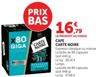 Cafe carte noire