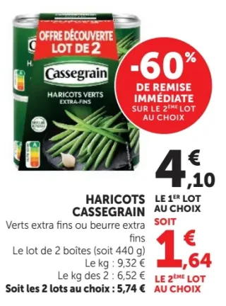 Haricots Cassegrain