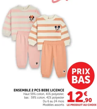 ENSEMBLE 2 PCS BEBE LICENCE