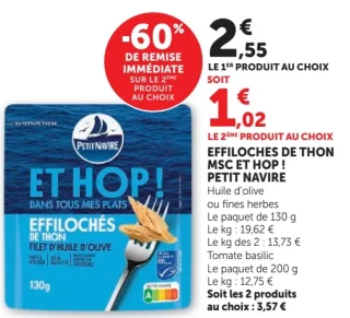 Effilochés de thon MSC et hop! Petit Navire