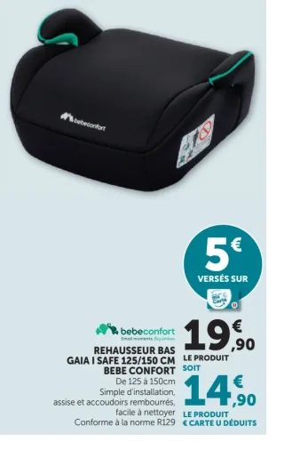 Réhausseur bas Gaia I Safe 125/150 cm Bébe Confort
