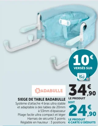 Siège de table Badabulle