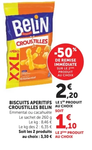 Biscuits apéritifs Croustilles Belin
