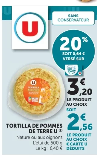Tortilla de pommes de terre U