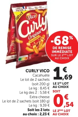 Curly Vico Cacahuète