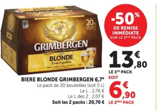 Bière blonde Grimbergen 6,7°