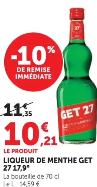 Liqueur de menthe Get 27 17,9°