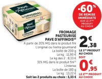 Pavé d'Affinois Fromage Pasteunisé