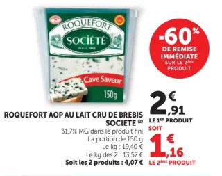 Roquefort AOP au lait cru de brebis Société
