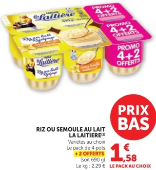 La Laitière Riz ou semoule au lait