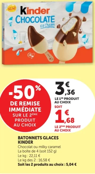 Bâtonnets glaces Kinder