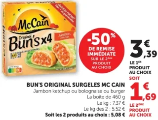 BUN'S ORIGINAL SURGELES MC CAIN